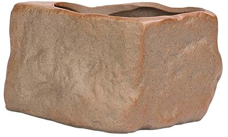 NeaxgeandX Maceta de cerámica con forma de piedra para suculentas para festivales, bodas, interiores, estilo A y grande