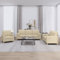 ZEYUAN 3-TLG. Sofagarnitur mit Kissen Creme Stoff, Sofa Mit Relaxfunktion, Couchgarnitur, Wohnzimmer Sofa, Couch, Sofa Set 3201260