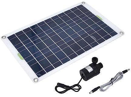 Kit Pompa Acqua Solare Fai-da-te, Pannello Solare a Basso Rumore 12V 50W, Pompa Galleggiante da Giardino Ad Alta Efficienza 42 X 28 Cm, per Giardino, Piscina, Stagno