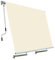 Tenda da sole a caduta con Bracci Avvolgibile impermeabile Beige copertura in poliestere 280 gr/mq (Beige, 100x250 cm)
