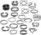 XBFOCNH 22 Stück Vintage Schwarz Knuckle Ringe Set Boho Schmetterlings Schlange Fingerringe für Frauen und Mädchen Silberne Midi Ringe