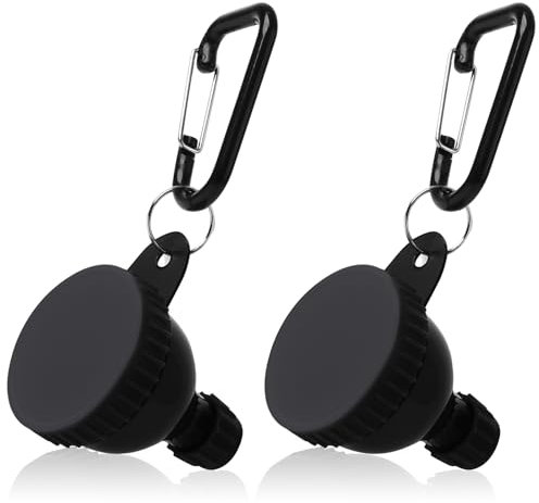 lazeeys 2 Pcs Protein Powder Container to go, Portable Protein Powder Travel Container, Protein Powder, Water Bottle Funnels for Powder Mixes, Pre Workout/Gym Supplement (black, 50ml)