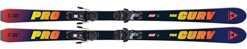 FISCHER Junior's The Curv Pro Snow Sports Vielseitig Manövrierbar Steife Seitenwand Konstruktion Alpin Race Ski mit FS 7 GW CA JRS Brake 78 [H] Bindungen inklusive, 130 cm