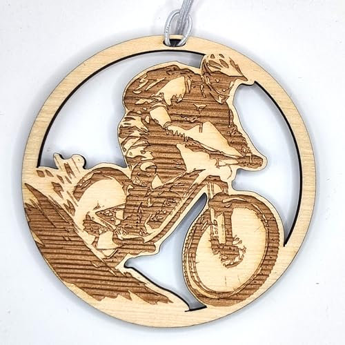 Zirben Duftbaum, Auto Lufterfrischer inkl. 5ml bio Zirbenöl Parfüm, verschiedene Designs/Motive, ideal fürs Auto oder den Kleiderschrank. Natürlicher Auto Duft (ca.7cm, Biker)
