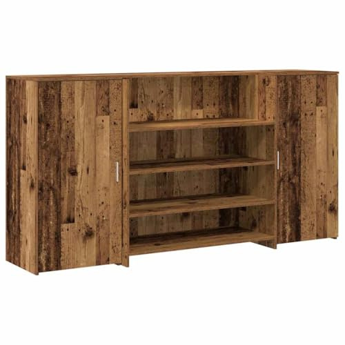 vidaXL Bureau de réception Vieux Bois 200x50x103,5cm Bois d'ingénierie
