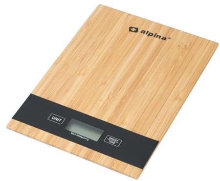 Bambus Digitale Küchenwaage Lebensmittelwaage Feinwaage Briefwaage Digitalwaage Waage max 5Kg