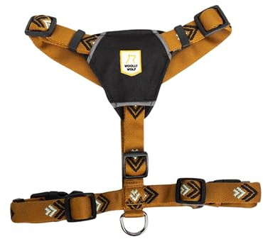 Woolly Wolf Sea to Summit Dog Harness XS - Hundegeschirr für kleine Hunde aus recyceltem Polyester, Verstellbar für perfekte Passform, Reflektoren für erhöhte Sichtbarkeit