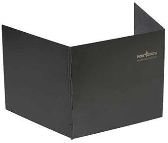 Fox Cookware Wind Shield | Carp Fishing Cooking Stove Protector | Wind Blocker | Aluminum Panels | Khaki Colour | Non-Stick Coating Easy Clean | 200mm High by 230mm Wide | Foldable for Transport