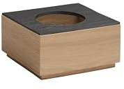 APS 14070 GN 1/6 Kühlbox -VALO-, 17,6 x 16,2 cm, H: 9 cm, Box aus Eichenholz (geölt), Kühlakku aus PE, Einsatz aus EPP, Naturschieferplatte mit, Ausschnitt Ø 10,5 cm