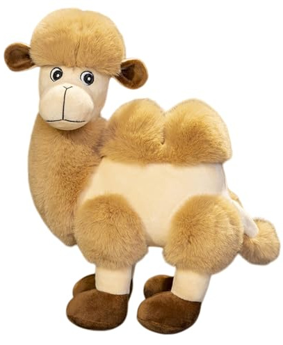 Xiyocadt Kamel Kuscheltier, Cartoon Kamel Plüschtier - stehend, Realistisches Stofftier - Weich Flauschig, Zum Kuscheln und Spielen, Perfekt für Kinder (35 cm,Braun)