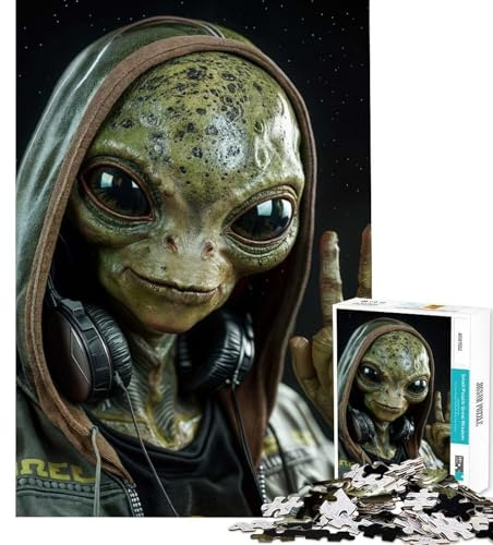 Puzzles für Erwachsene 1000 Puzzles Alien Hip Hop Pädagogische Herausforderung Wandkunst Praktisches Spiel für 14+ Puzzlespiel angeboten (38x26cm)