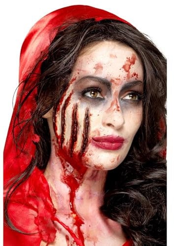 Smiffys Make-Up FX, Latex Claw Wound Scar, Red with Adhesive, Cosmetics and Disguises Fancy Dress, Storybook Character Dress Up Cosmetics & Disguises.