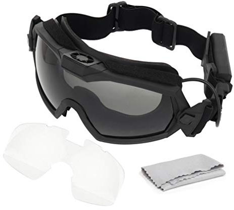 JOYASUS Anti-Beschlag Tactical Airsoft Paintball Schutzglas Regulator Brille Ski Snowboard Sport (Schwarz)