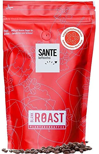 Blank Roast Café en grains BIO décaféiné - moulu ou en grains - 100% Arabica - particulièrement faible en acidité (1000g, grains entiers)