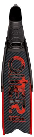 Omer Herren Doppelflosse aus Carbon, Unisex Erwachsene, Mehrfarbig, 39-40