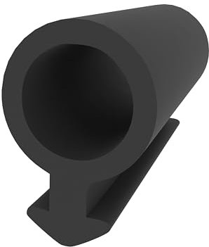 Schlauchdichtung für Kömmerling Kunststofffenster - Schwarz - 10 Meter - 3 mm Nutbreite - Anschlagdichtung mit Schlauch - Fensterdichtung gegen Zugluft und Lärm - Passgenau für Austausch und Sanierung