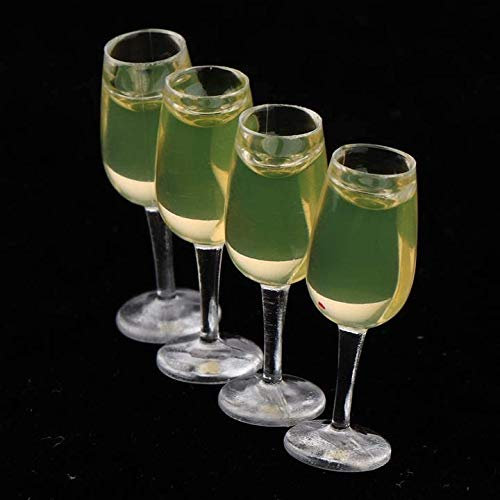 Aeromdale 20pcs Miniature Champagne Cup Wine Glasses for Dollhouse Party Foods Decor
