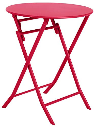 Hespéride - Runder klappbarer Gartentisch Greensboro Granatapfelrot - 2 Plätze - Granate