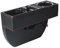 ihreesy PU-Leder Autositz Lückenfüller, Universelle Autositz Organizer Multifunktional Auto Getränkehalter Aufbewahrungsbox Konsole Seitentasche Organizer für Handy Sonnenbrillen,Schwarz USB-Stil
