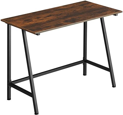 TecTake® Bureau Polyvalent et Pratique, 100 x 50 x 77 cm, Table de Bureau, Style Industriel Bureaux Ordinateur Meuble pc Table d'appoint Meuble Ordinateur Desk Teletravail, Bois foncé