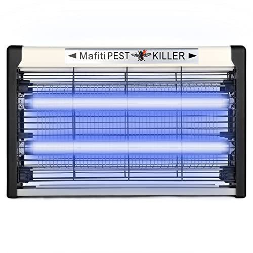 mafiti MS600 Eléctrico Mata Mosquitos, 20W Trampa de Insectos con Luz UV, Mata Moscas, Polillas ect, Asesino Silencioso para Uso Residencial y Comercial (MS600 ES) (TypeA-Black)