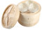 Bambus-Dämpfkorb 8,7 Zoll 2 Ebenen Chinesischer Dim Sum-Korb Mit Deckel Knödel-Dampfgarer Zum Kochen von Dim Sum-Hähnchen-Fisch-Gemüse(22cm)