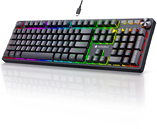 KOORUI Keyboard MK104-BROWN-US01