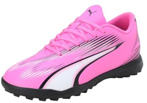 Puma Unisex Youth Ultra Play Tt Jr Soccer Shoes, Poison Pink-Puma White-Puma Black, 38.5 EU