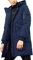 Herren Winterjacke Warm Lang Warme Atmungsaktiv Jacken Outdoor Coat mit Kapuze Dunkelblau XXL