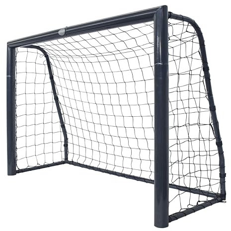 AXI Cristiano Fußballtor 180 x 120 cm in Anthrazit für den Garten | Fussball Tornetz aus Metall mit Bodenverankerung | Fußball Tor für Kinder & Erwachsene