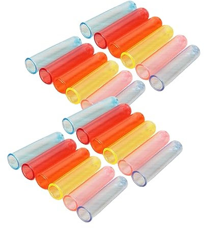 50 Stück Bleistifthüllen Bleistiftkappen Aus Kunststoff Bleistiftkappe Bunte Deckel Zur Verwendung Von Schreibwaren für Jungen und Mädchen