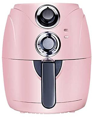 KAMNIK 1200W Air Fryer,Compact Electric Hot Oven Cooker,2.3QT Multi-function Fries Machine,Temperature Control,Non Stick Fry Basket,Preheat and Keep Warm (Pink) (Pink) Comfortable anniversary