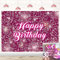 Pink Glitter Birthday Backdrop Flash Square Wall Sequin Shimmer Photography Background for Girl Woman Sweet Birthday Party Decorations Background (Pink, 7X5FT(82x59inch))