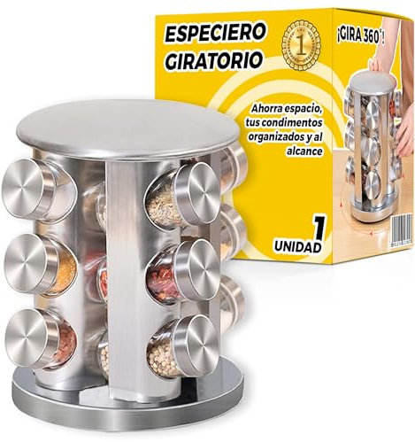 The Inventions Emporium Especieros Para Cocina - Organizador Especias - Especiero Giratorio - Organizador Especias Cocina