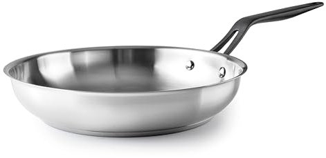 Lacor - 47330 - Poêle à frire Origin, acier inoxydable 18/10, fond diffuseur de chaleur sandwich, poignée en acier inoxydable revêtue PVD, allant à l’induction, lavable au lave-vaisselle, allant au four, ø30cm