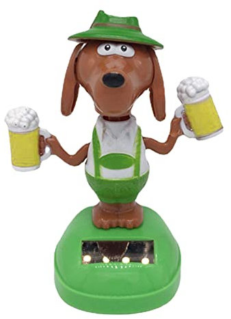Figurine de chien dansant à énergie solaire pour tableau de bord de voiture et décoration d'intérieur