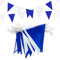 Wimpelkette mit 20 m, 56 Stück, wasserdicht, Polyester, Dreiecksflaggen, wiederverwendbar, Wimpelkette, blau-weiß, Wimpelkette für Partybanner, Partydekorationen, Geburtstag, Outdoor, Garten