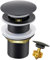 Antfly vidage lavabo, vidage universel inox, pop-up vidage avec panier, vidage avec bouchon de vidange en 1 ¼, sans trop-plein (Noir)