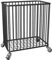 Wäschekorb mit Rollen, Rollender Wäschekorb, Metall-Aufbewahrungskorb auf Rollen, Organizer für Schmutzige Kleidung, Spielzeug, für Wohnzimmer, Schlafzimmer, Hotel Oder Badezimmer(Black)