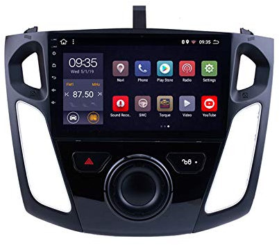BUOZCHY Radio estéreo para automóvil con Canbus para Fo-rd Focus 2012-2015, Compatible con Control del Volante, Bluetooth, Llamadas Manos Libres, Enlace de Espejo, AUX, USB y Reproductor Multimedia