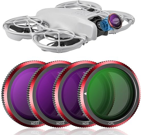 Set di filtri ND e CPL magnetici per accessori per DJI Neo - 4 pacchetti di filtri ND8 ND16 ND32 CPL, filtro ND a densità neutra per obiettivo della fotocamera per accessori del drone Neo
