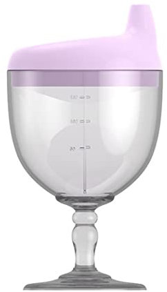 Cuptes pour enfants, 150 ml de verre à vin en plastique sans déversement avec couvercle, tasses d'alimentation pour les tout-petits, tasse de boisson pour bébé, bouteille de lait pour une fête d'anni