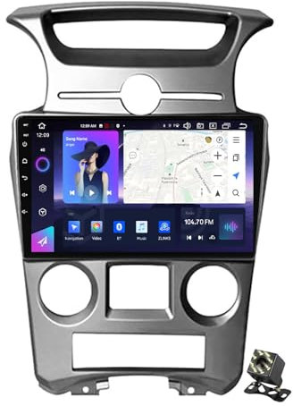 OAUSZC Android 13 Autoradio Navegación GPS para Kia Carens UN 2006-2012 Radio de Coche Estéreo Soporte Carplay/Android Auto Control del Volante FM 4G WiFi Bluetooth+Cámara Trasera,Nf6/8+128g/at