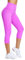 Enjoyoga Leggings Damen 3/4 mit Innentasche - High Waist Sporthose Laufhose für Sport Yoga Gym (DE/NL/SE/PL, Alphanumerisch, Einheitsgröße, Regular, Regular, XXL, Pink)
