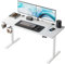 FEZIBO 140 x 60cm Electric Height Adjustable Standing Desk, Home Office Table with Splice Board, White