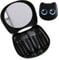Nuyhgtr Kit de pinceaux de maquillage, 6 pièces, boîte de rangement miroir chat, design compact portable, idéal pour les voyages, les voyages d'affaires, un usage quotidien, les femmes, les amis