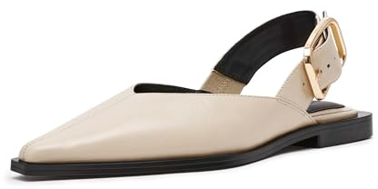 Steve Madden Women's Shay Ballet Flat, Bone Leather, 3.5 UK