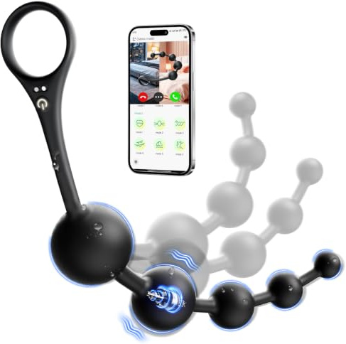 Perles Anales Sex Toýs Homme - Plug Anal Vibromasseur Sextoy Gode Homme Femme pour Anus Gay Sex Toys Anneau Penien Vibrant Débutante Sextoyse Couple Plaisir avec 9 Vibration, APP Prostate Plugs Anals