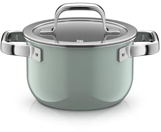 WMF Fusiontec Mineral Pro, Kochtopf mit Deckel 16 cm, langlebiges, kratzfestes Material, kleiner Topf Induktion, für alle Herdarten geeignet, Made in Germany, Eucalyptus Haze, 0519795290