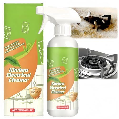 Fly Cleanse Multi-Purpose Kitchen & Appliance Cleaner Spray,Natural Formula,Heavy Duty Grease Remover & Oil Stain Remover for Oven,Air Fryer,Microwave,Stove,Range Hood and All Bathroom Surfaces,120ml